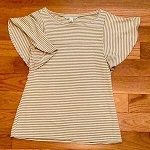 👚 Banana Republic Flutter Sleeve Jersey Top – Size Small